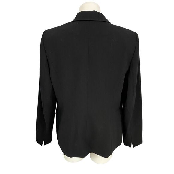 Calvin Klein Blazer Womens Sz 14 Black Basic Capsule Officecore Jacket Corpcore - Picture 2 of 16